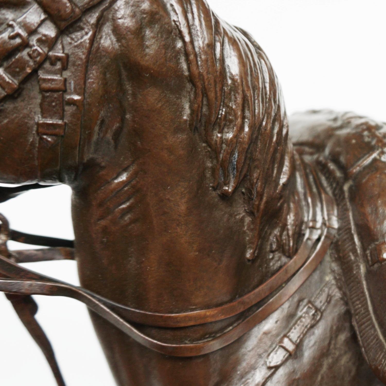 Emmanuel Fremiet 'War Horse' Bronze Sculpture, French, Circa 1860 7