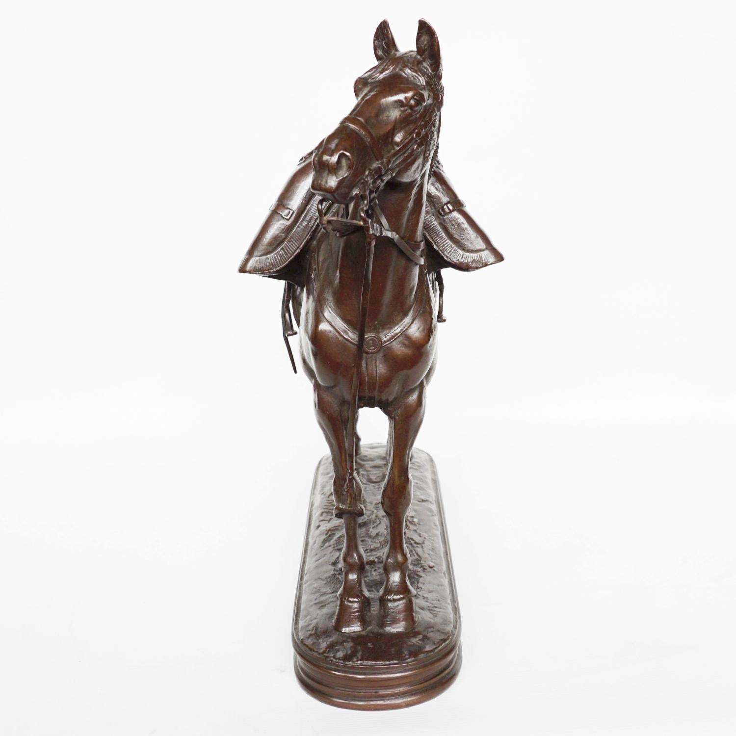 Emmanuel Fremiet 'War Horse' Bronze Sculpture, French, Circa 1860 9