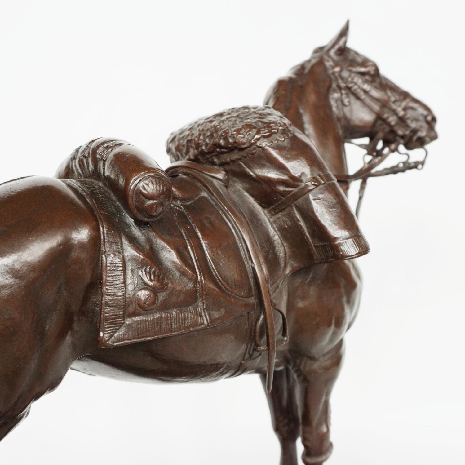 Emmanuel Fremiet 'War Horse' Bronze Sculpture, French, Circa 1860 In Excellent Condition In Forest Row, East Sussex