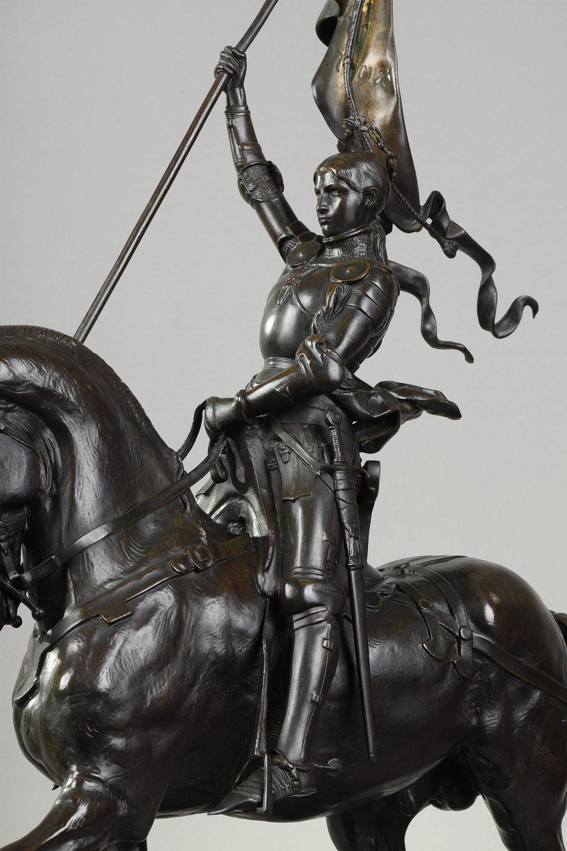Equestrian Joan of Arc - French School Sculpture by Emmanuel Fremiet