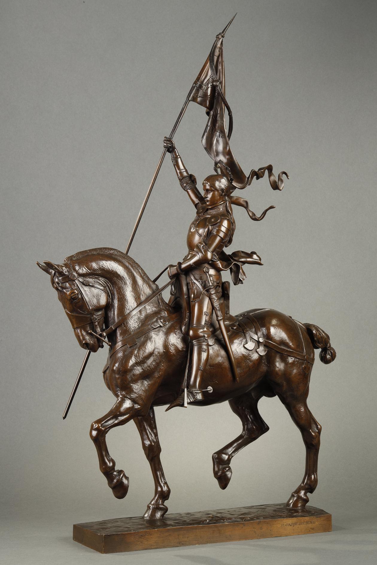 Figurative Sculpture Emmanuel Fremiet - Jeanne d'Arc équestre