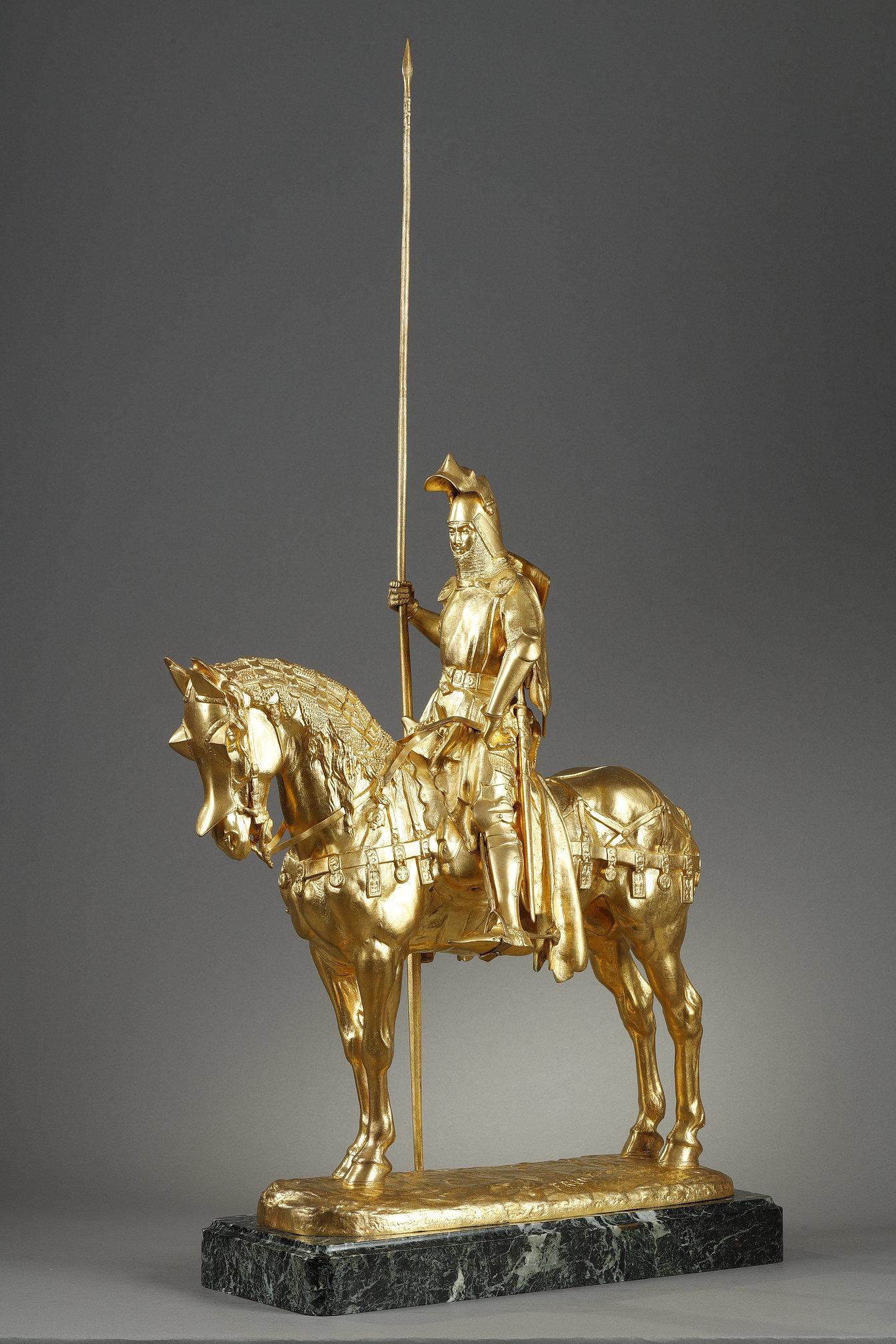 Figurative Sculpture de Emmanuel Fremiet - Luis Ecuestre de Orleans