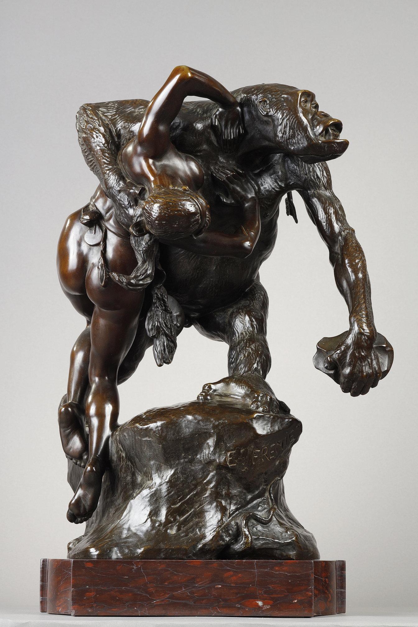 Gorilla kidnapping a woman