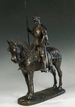 Louis d’Orléans  - Original Bronze Sculpture by Emmanuel Frémiet - 1870 ca