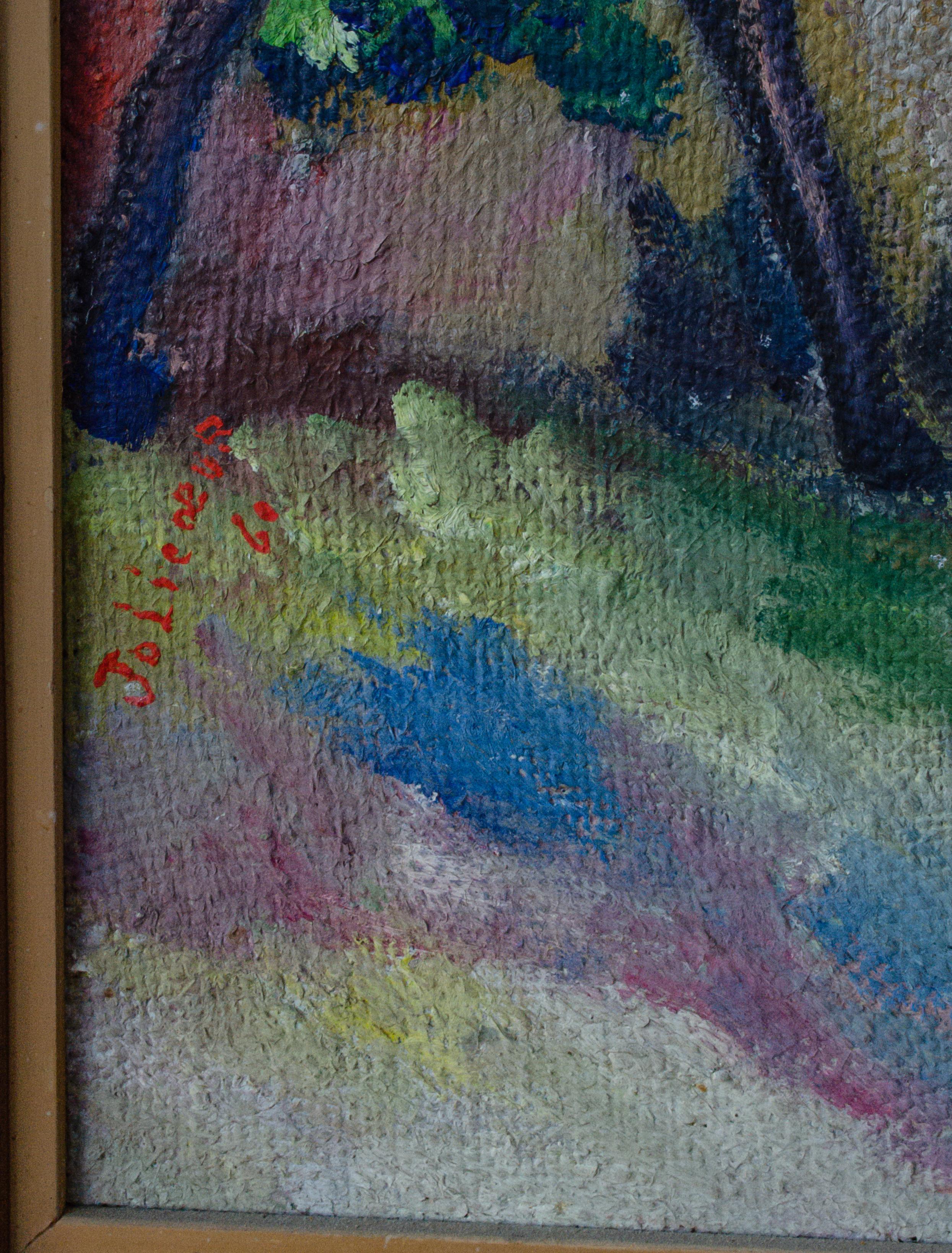 Emmanuel Jolicoeur Femmes et âne, peinture haïtienne en vente 2