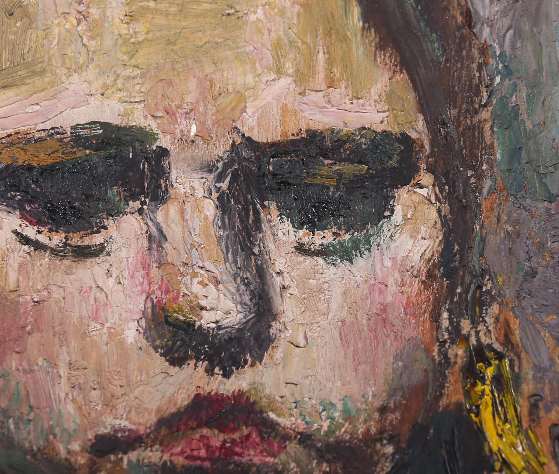 Emmanuel Levy (1900-1986) - Framed Mid 20th Century Oil, Girl with a Bow 3