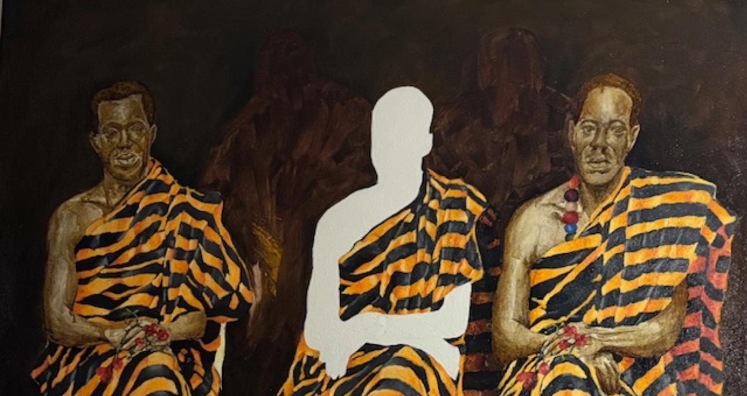 Rassemblement - 21e siècle, Contemporain, Figuratif, Personnes, Expressionnisme, Afrique - Painting de Emmanuel Ojebola