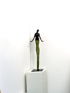 Young One by Emmanuel Okoro sculpture of Giacometti inspired human form