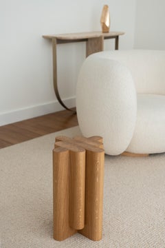 Emmanuel Outy EOG-1 Side Table, Handmade in Solid Oak, Size M