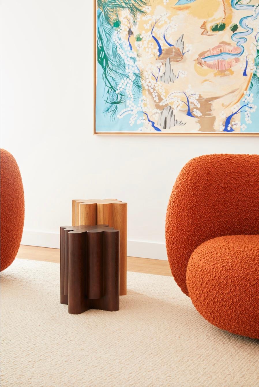 Emmanuel Outy EOG-1 Side Table, Handmade in Solid Oak, Size S For Sale 2