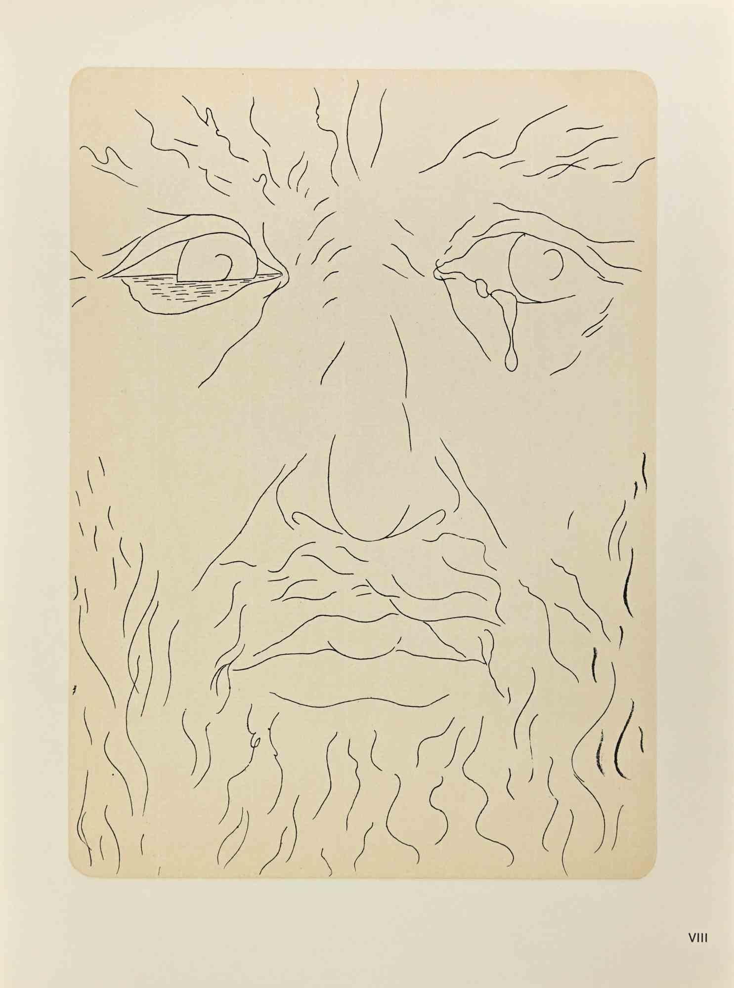 Emmanuel Peillet Figurative Print – Zeus  Fototypie-Druck von Latis – 1970er Jahre