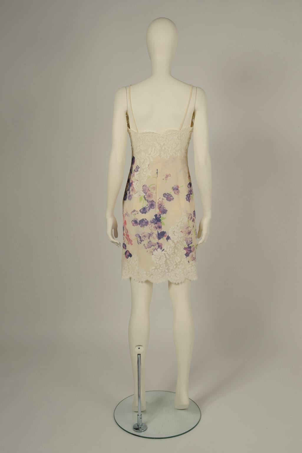 Emanuel Ungaro Lace-Trimmed Cocktail Mini Dress 5