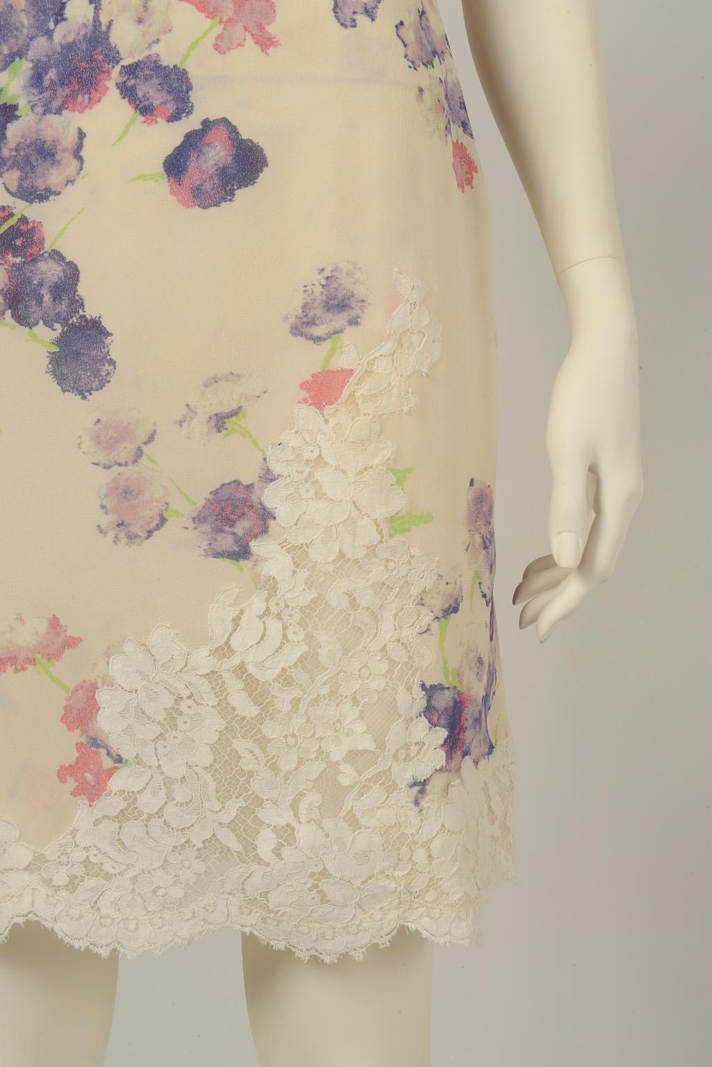 Women's Emanuel Ungaro Lace-Trimmed Cocktail Mini Dress
