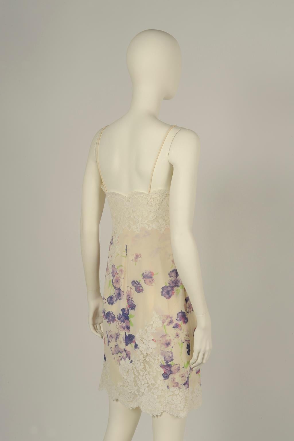 Emanuel Ungaro Lace-Trimmed Cocktail Mini Dress 4