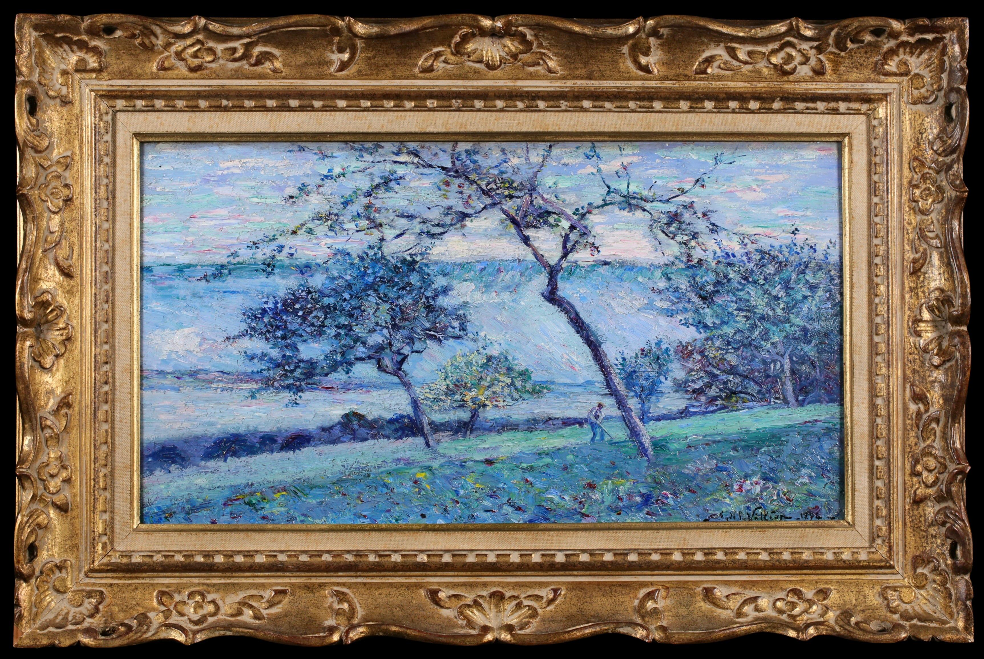 Saint Yverdon - Creuse - Impressionist Landscape Oil by Emmanuel De La Villeon