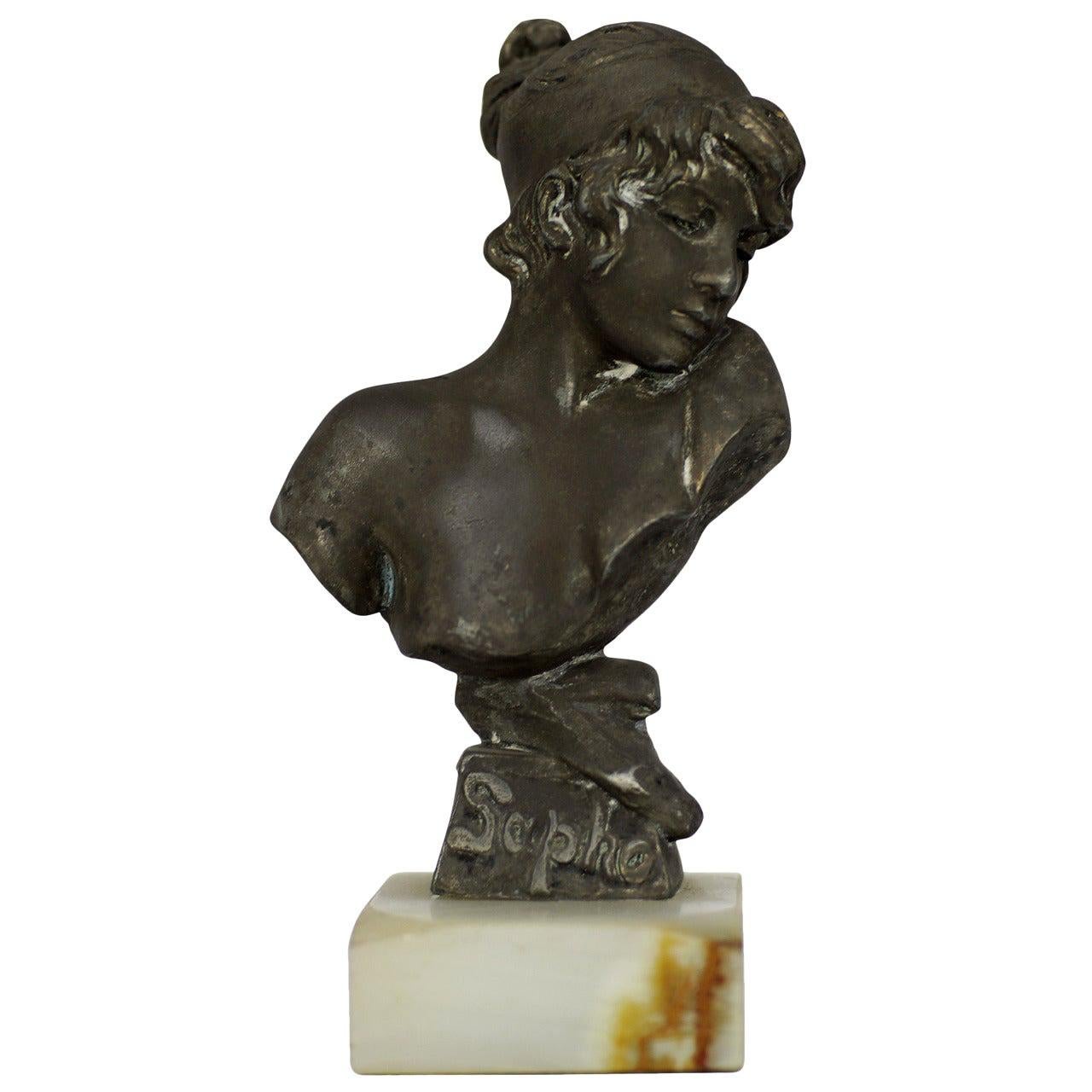 Emmanuel Villanis French Bronze Bust Sculpture of "Sapho, " circa 1890 at  1stDibs | sappho bronze bust, sapho bust, emmanuel villanis sapho