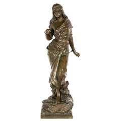 Antique French Art Nouveau Bronze Figure Statue Sculpture "Prise de Corsaire"