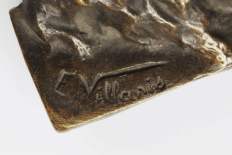 Emmanuel Villanis Escultura Art Nouveau de Bronce 