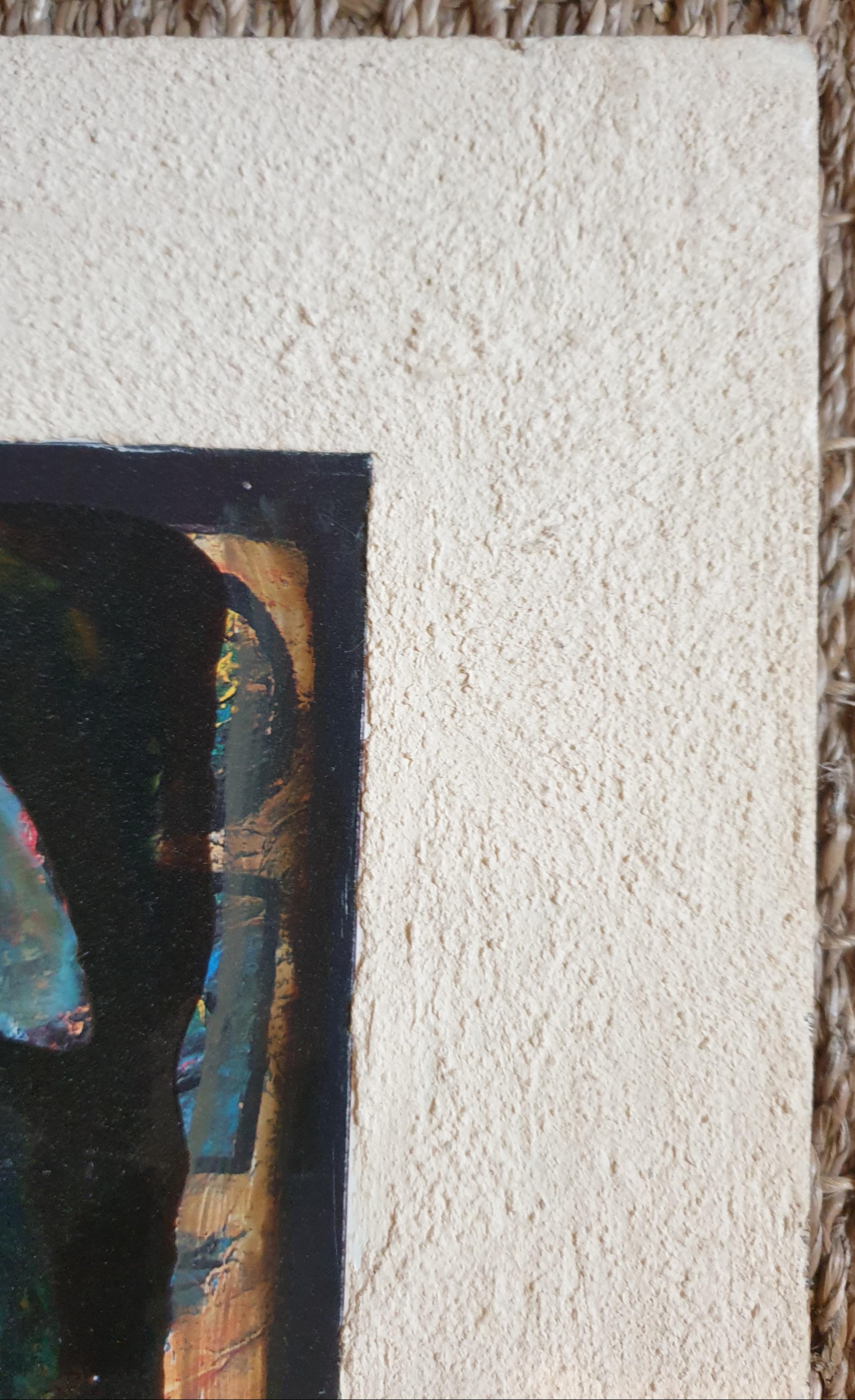 „La Corrida“, „Der Stierlauf“, französisches abstraktes expressionistisches Ölgemälde auf Karton. im Angebot 2