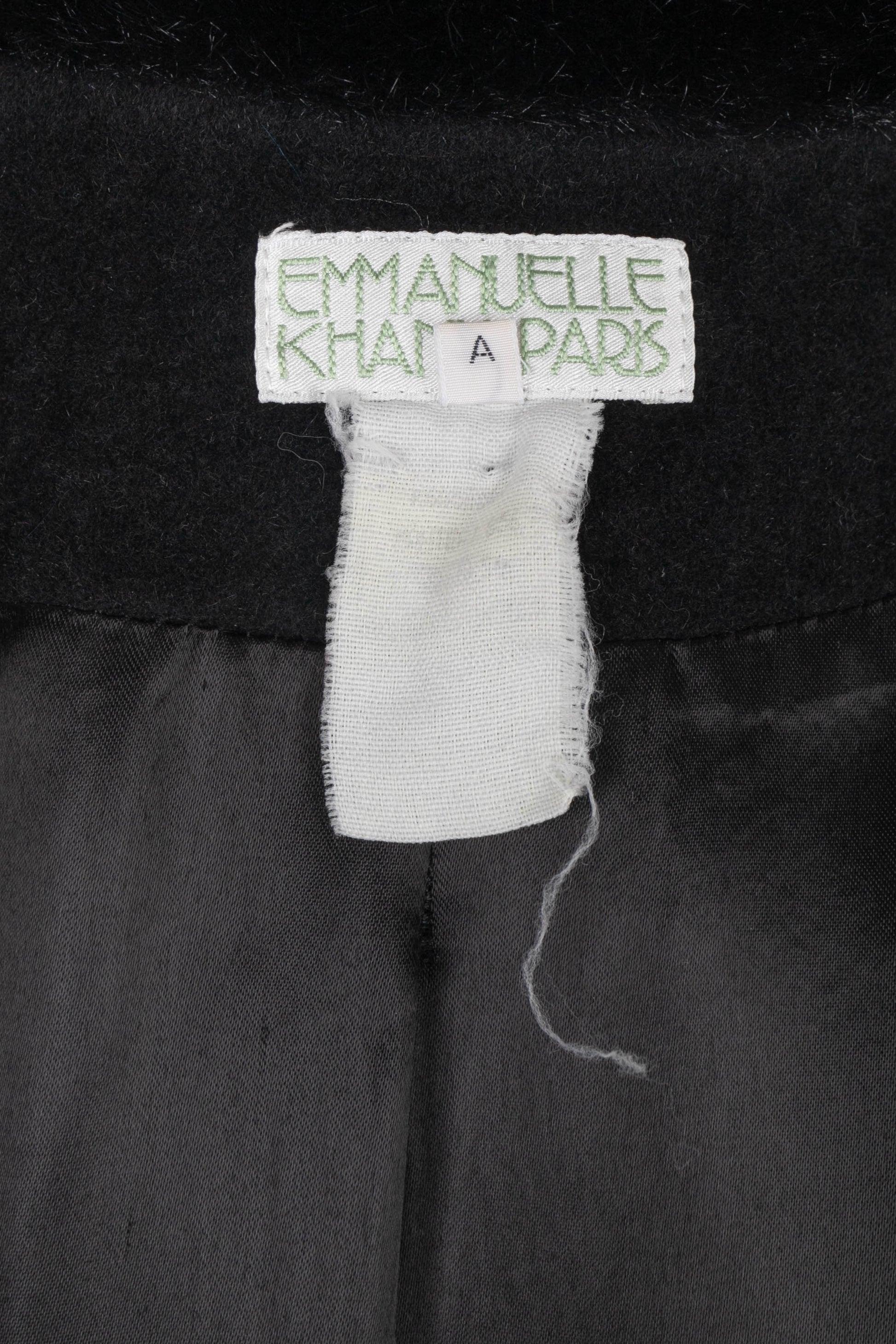 Emmanuelle Khanh Long Black Coat For Sale 6