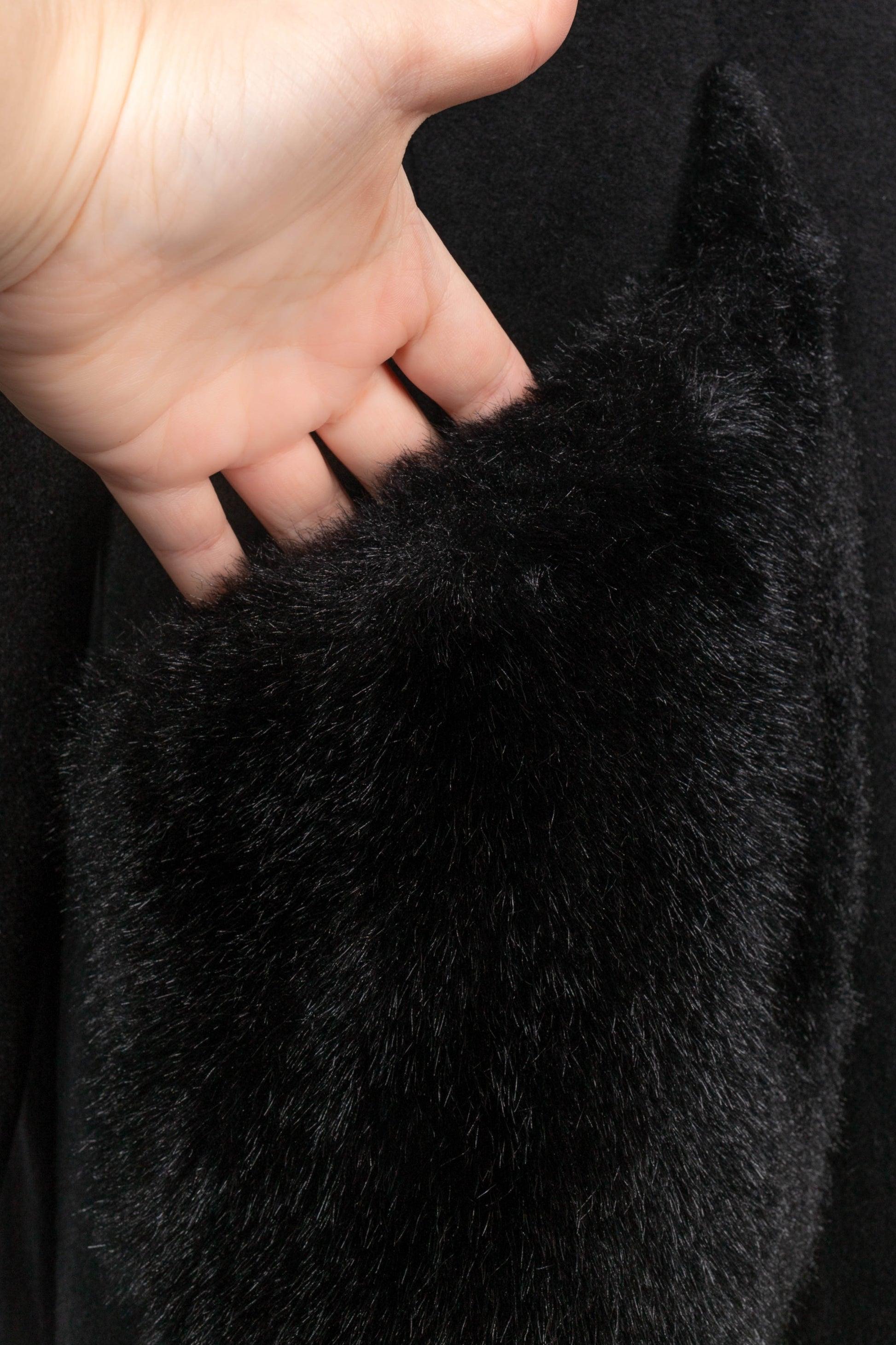 Emmanuelle Khanh Long Black Coat For Sale 2