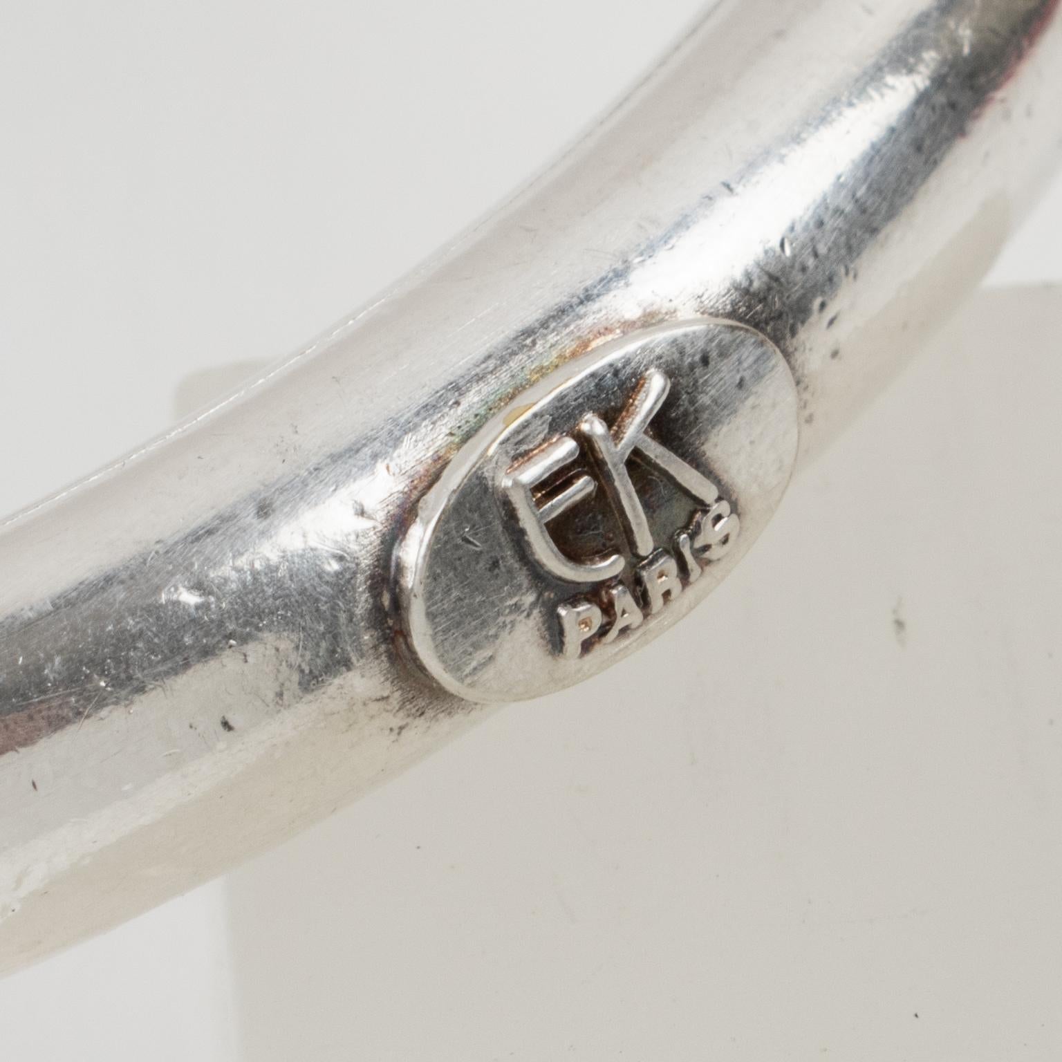 Emmanuelle Khanh Paris Bracelet étoile et chaîne argentées Bon état - En vente à Atlanta, GA