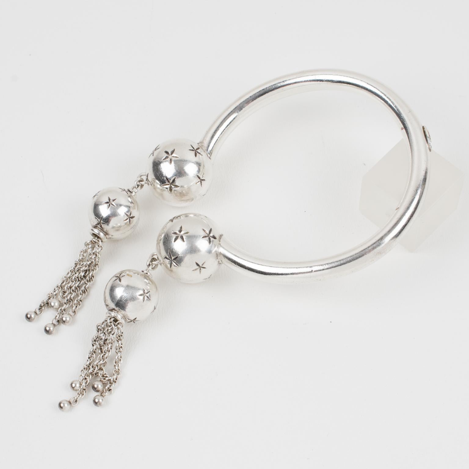 Emmanuelle Khanh Paris Bracelet étoile et chaîne argentées en vente 2
