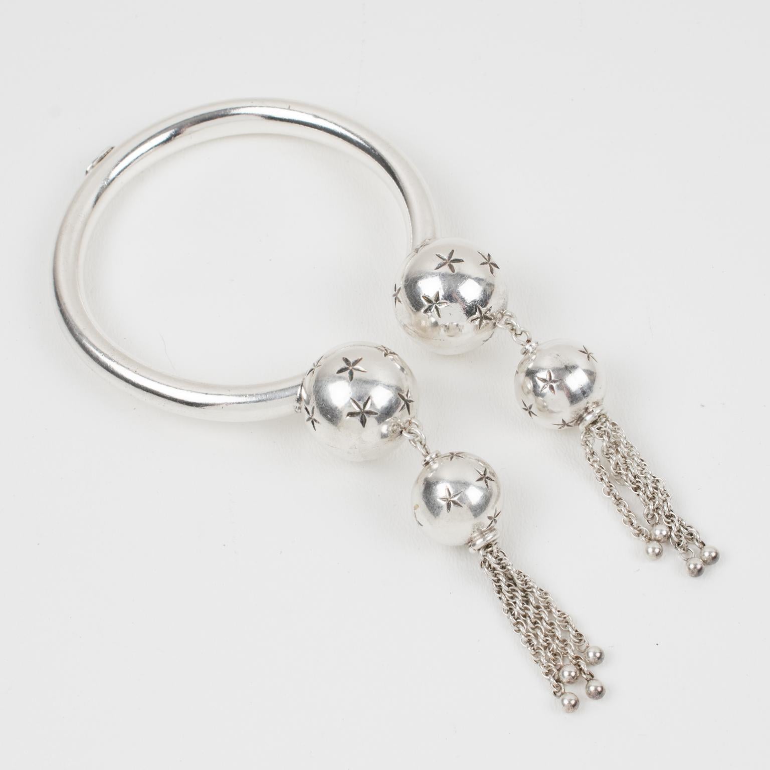Emmanuelle Khanh Paris Bracelet étoile et chaîne argentées en vente 3