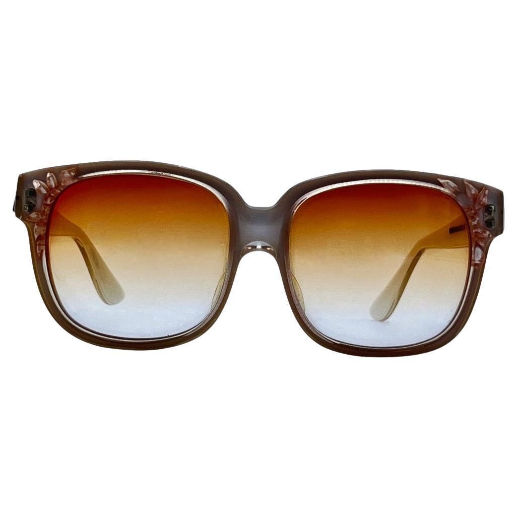 Emmanuelle Khanh Paris Vintage Beige Acetate Sunglasses Mod. 8080 340