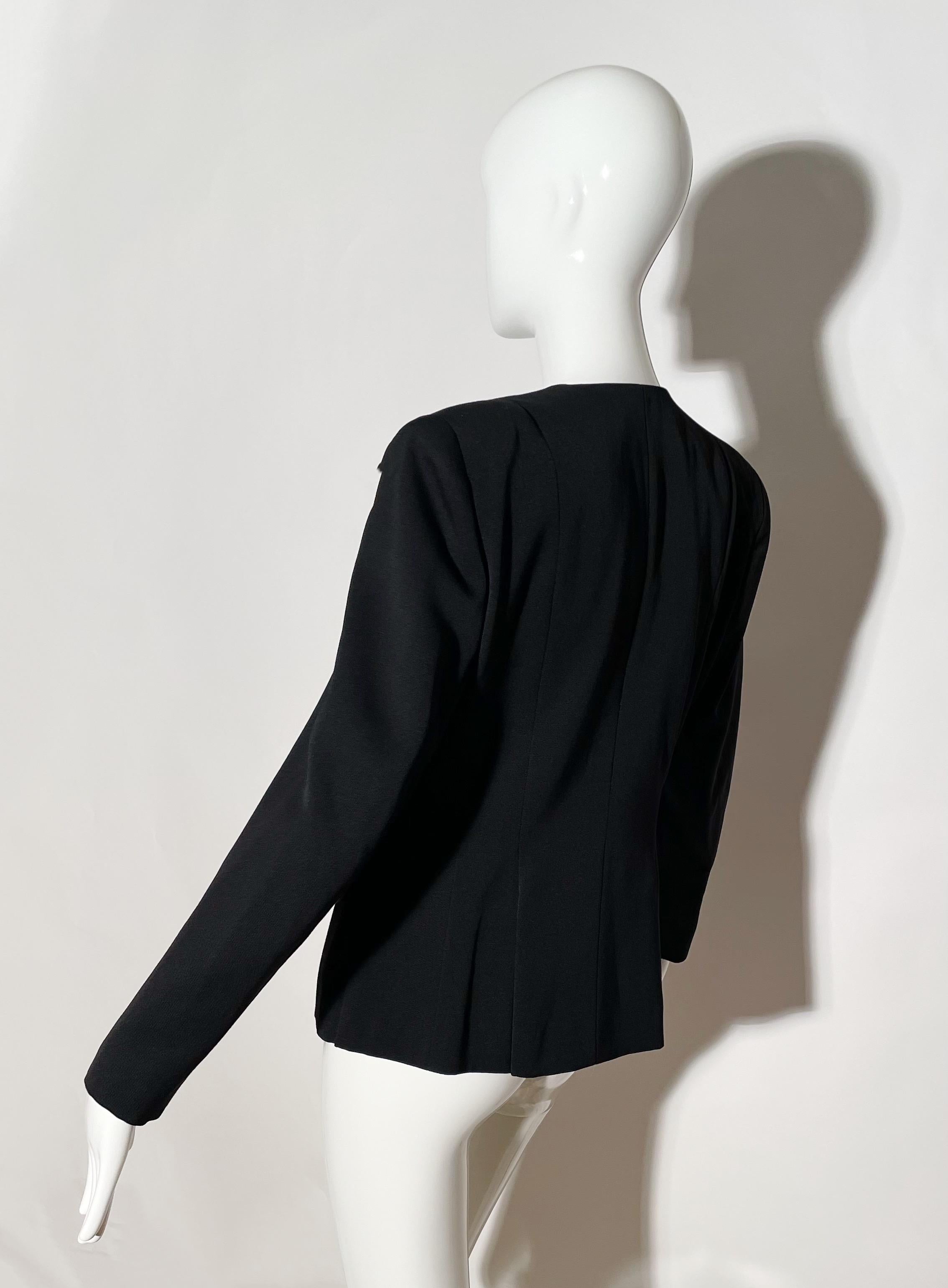 Emmanuelle Khanh Silk Lapel Blazer For Sale 1