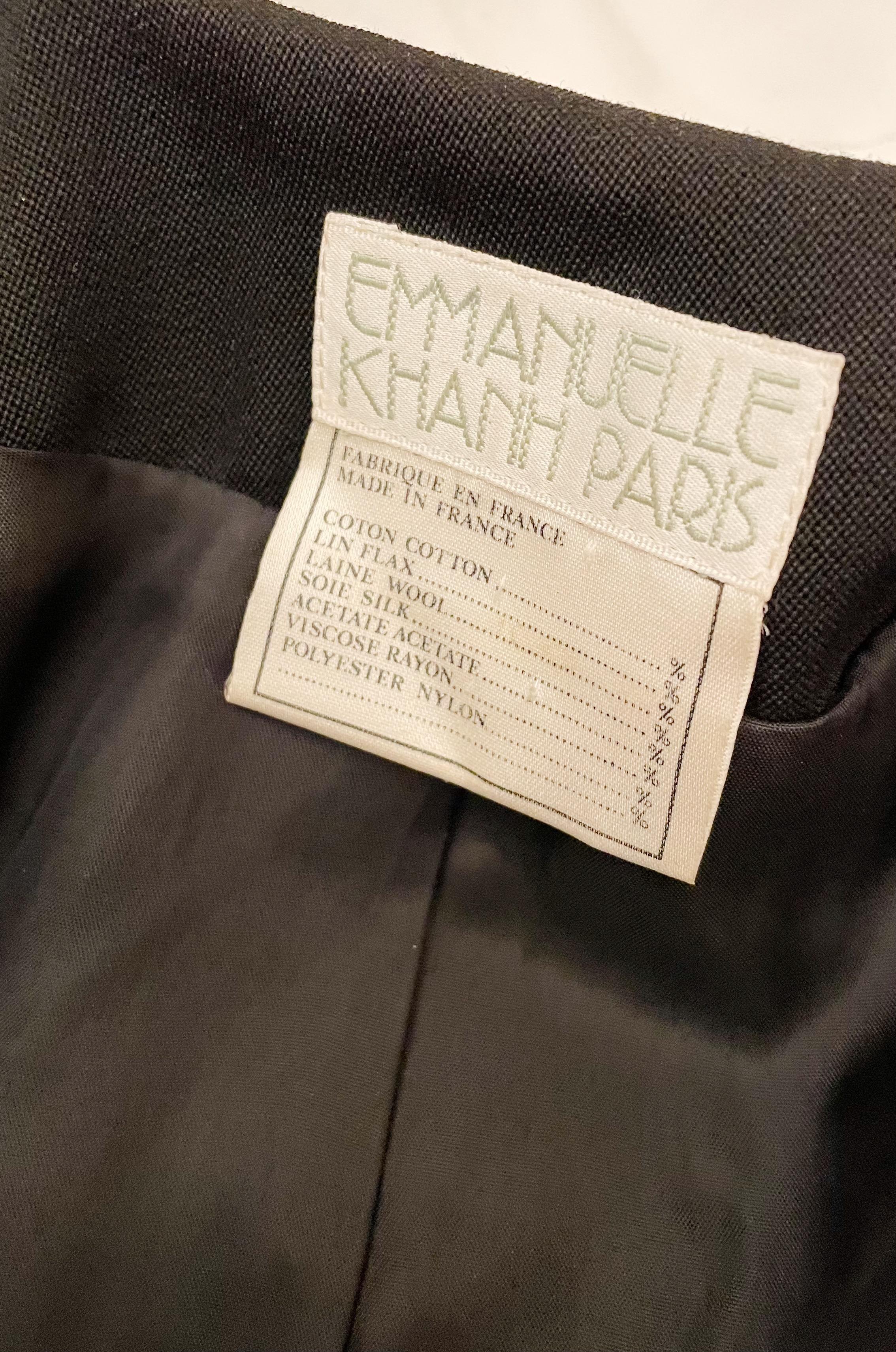 Emmanuelle Khanh Silk Lapel Blazer For Sale 2