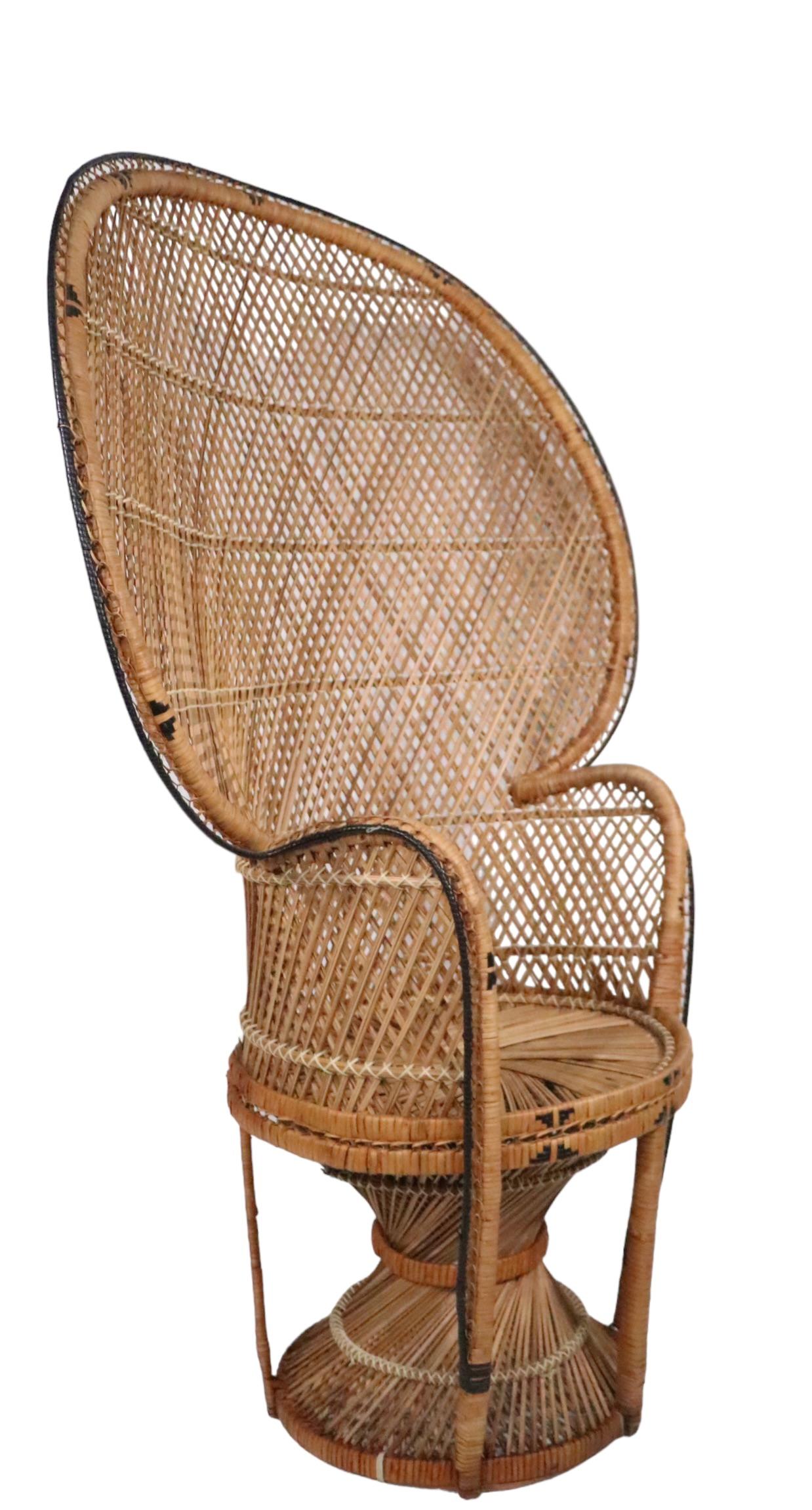 1970s wicker chair