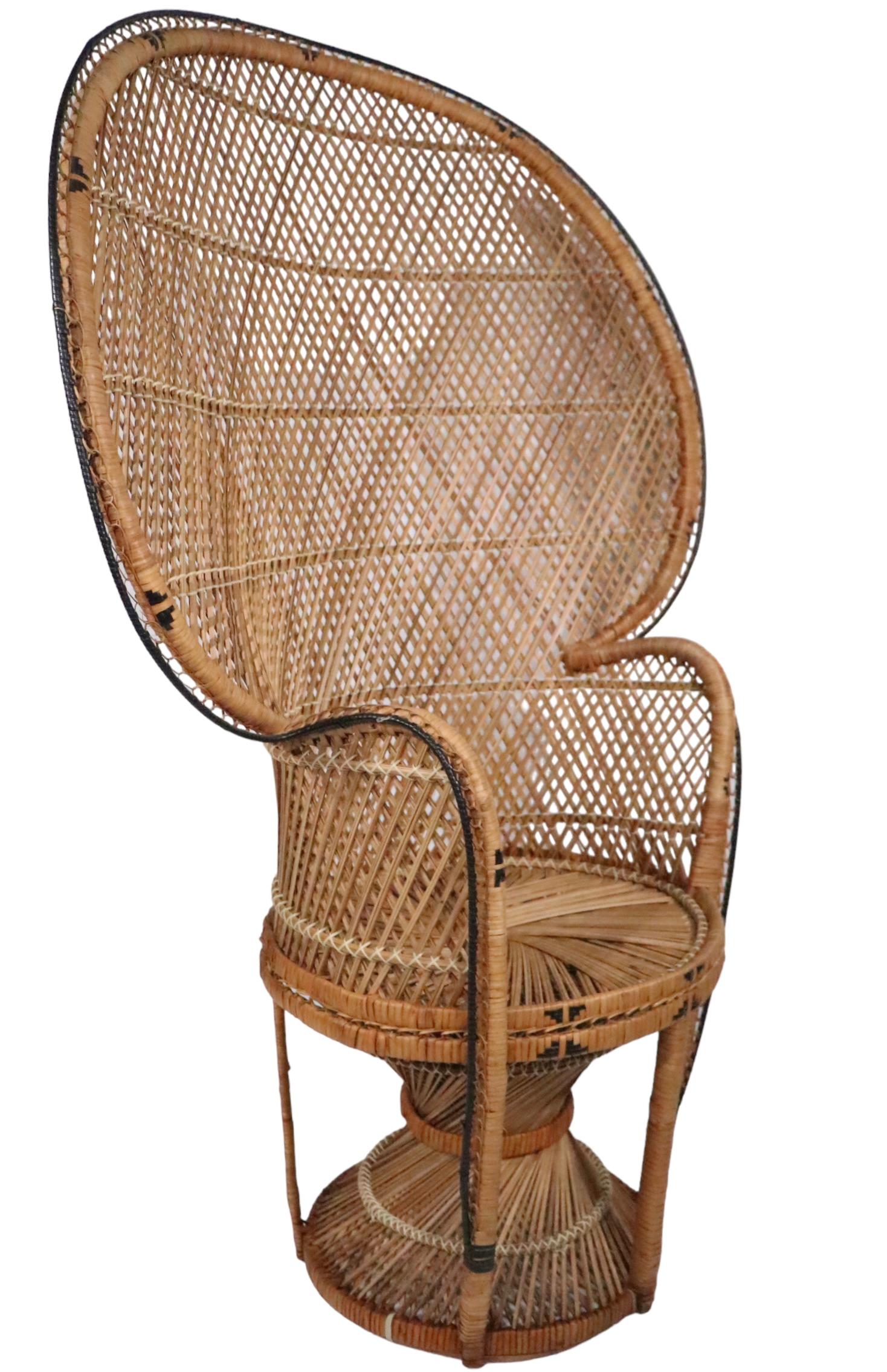 wicker chair 70s