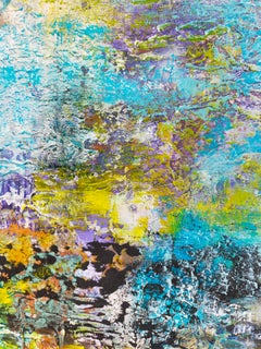 "a counter courant" abstract on linen canvas 100x100 cm 2022