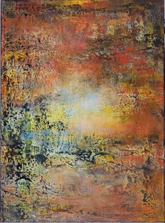 Peinture abstraite acrylique « Colorado 21 »  Peinture sur toile de lin 73x54 cm