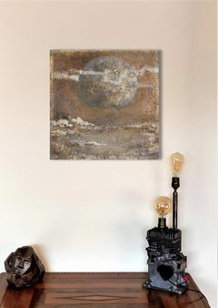 Future?, Abstract Acrylic Painting on Linen, 80 x 80 cm, New