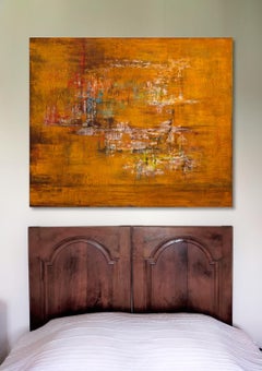 Abstraktes abstraktes „Trace“ aus Acryl-Oxidation Leinen Leinwand 100x120cm Senden in Holzkaro