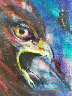 "Let me go" animals painting acrylic  on linen canvas 80x80cm 2007