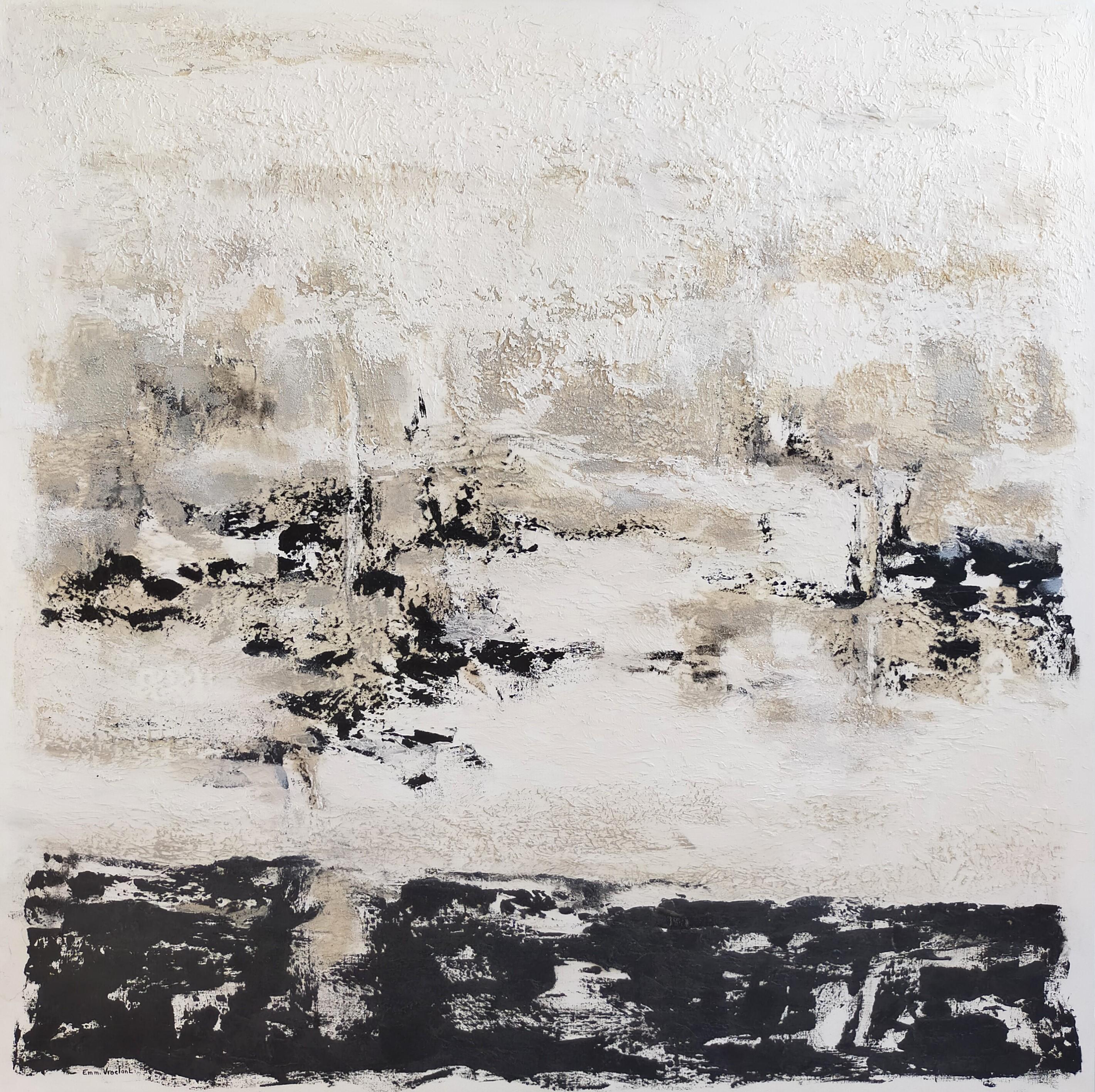 "Saldo 1"  pittura acrilica astratta su pannello di lino 120x120cm 2022