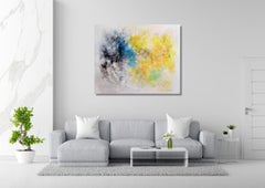 "Libertad apreciada" acrílico abstracto  poudre de marbre  100x82cm 2022