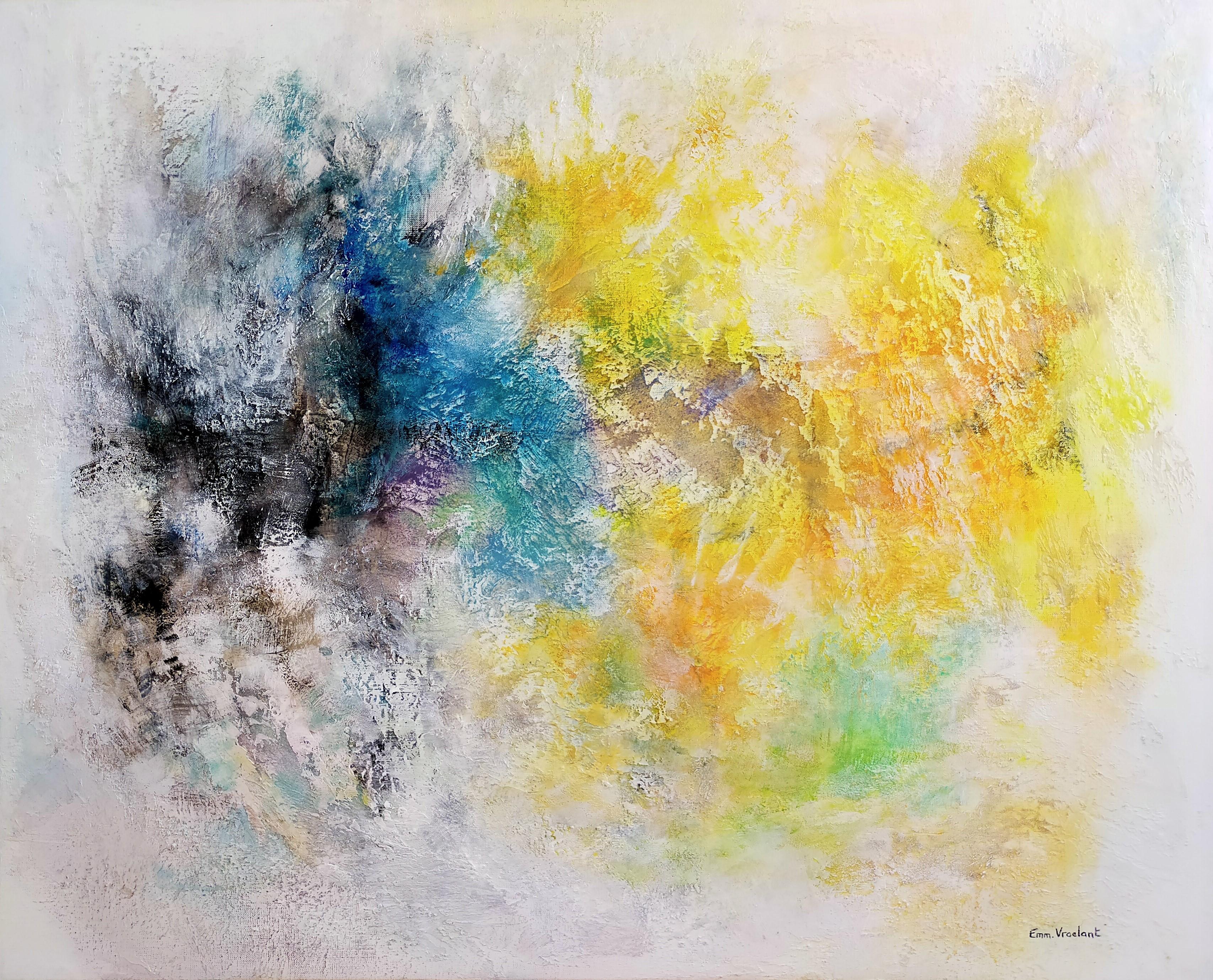  "Cherished freedom" abstract acrylic  poudre de marbre  100x82cm 2022