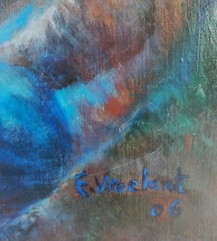 "Chronos"  figuratif  oil paint on linen panel 100x65cm 2006