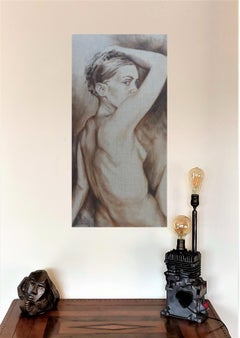 "coup d'oeil"  figuratif  acrylic on linen panel 80x40cm 2009