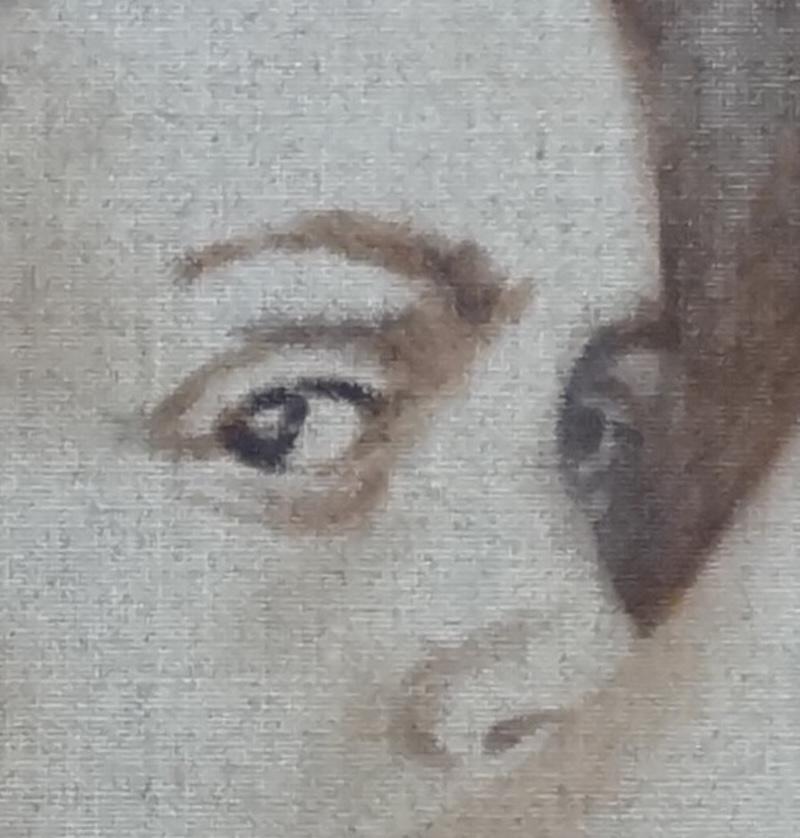 La sobrietà delle linee di questo corpo e lo sguardo incisivo mi hanno fatto venire voglia di fissarlo sulla tela.