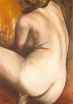 "Curves" figuratif nude oil on linen canvas 92x65cm 2009