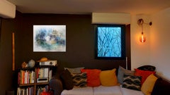 "Detective novel  from North" abstract acrylic canvas linen 80x100cm