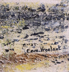 "Didgeridoo-1" abstract acrylic oxidation on linen canvas 100x100cm 2017