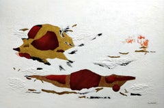 "facetiousness" abstract acrylic canvas linen 80x120cm chassis aluminium