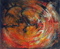 figuratif "Scorpion angry" acrylic on linen canvas 38x48cm send on wood crate