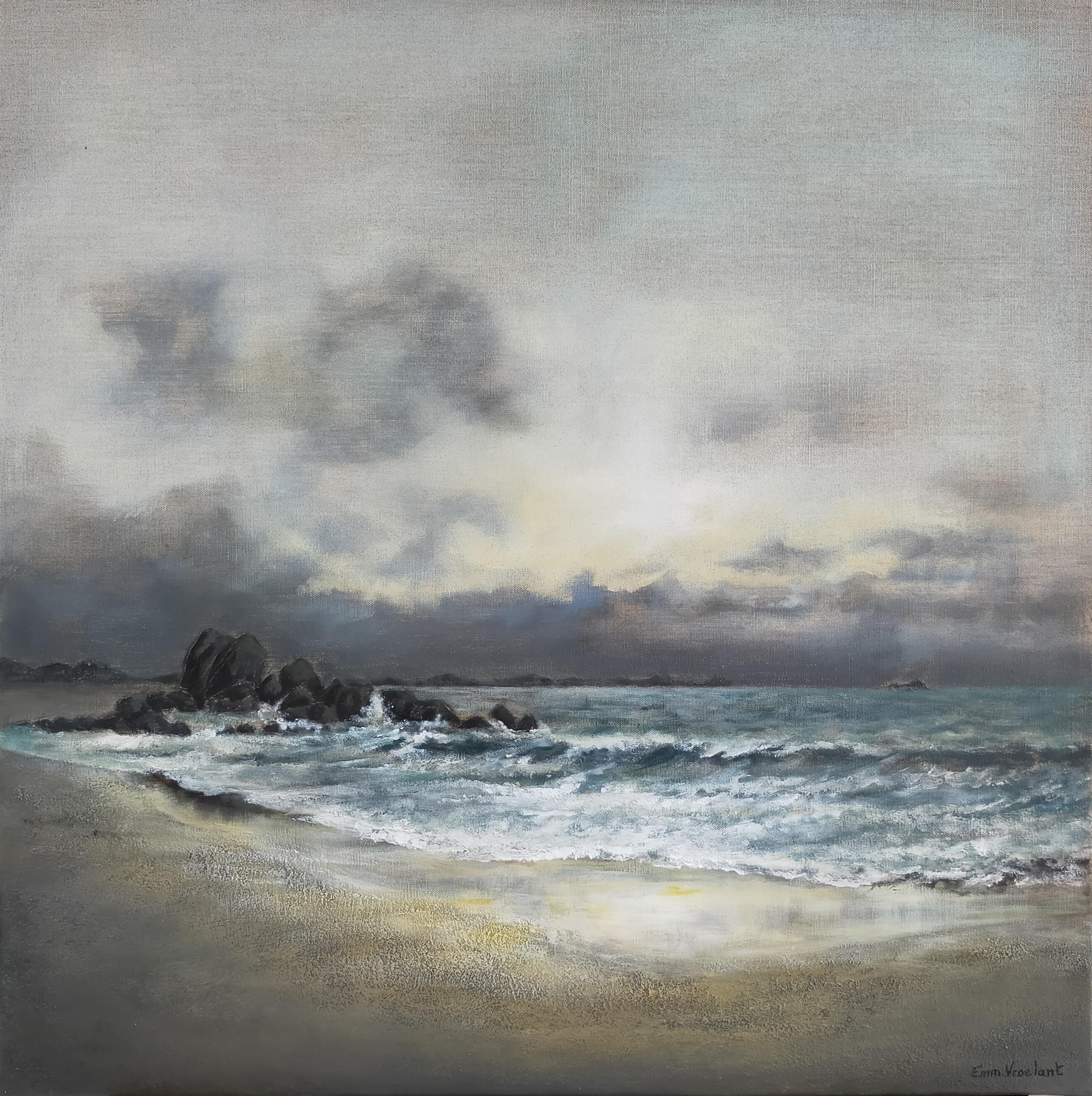 "Light" pintura figurativa acrílico sobre lienzo de lino 70x70cm 2016